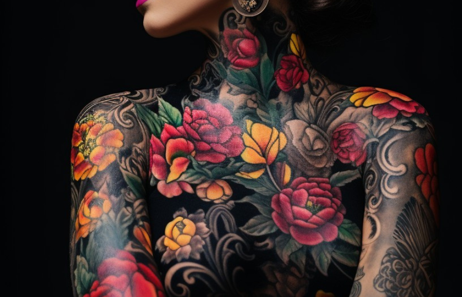Tattooed Beauty Posing