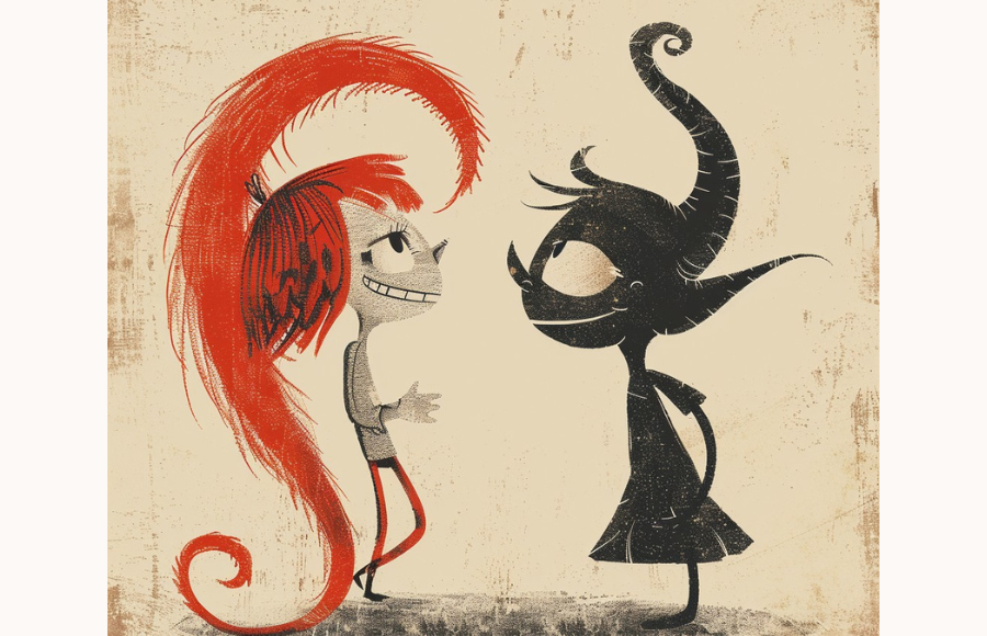 Angel Meets Demon cartoon kid images (1 of 2)