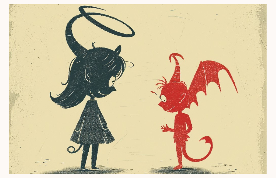 Angel Meets Demon cartoon kid images (2 of 2)