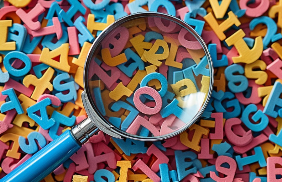 Magnified Alphabet Soup