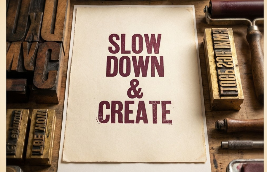 Slow Down & Create on paper
