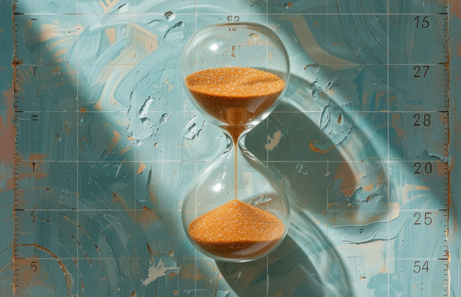 Hour-glass sands of time