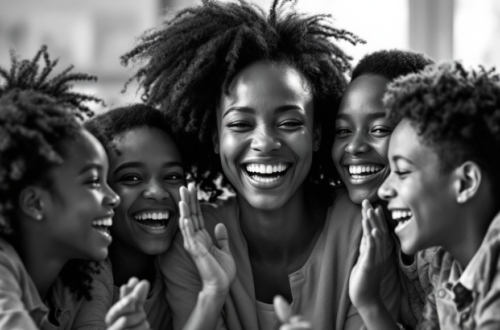 Beautiful Black faces in black and white