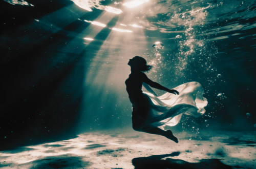 Woman, calm, in beauty, underwater, powerful, happy, A woman's happiness is her power
