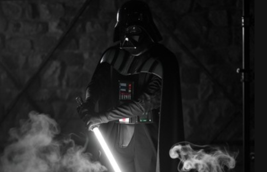 Darth Vader blurred image with light saber